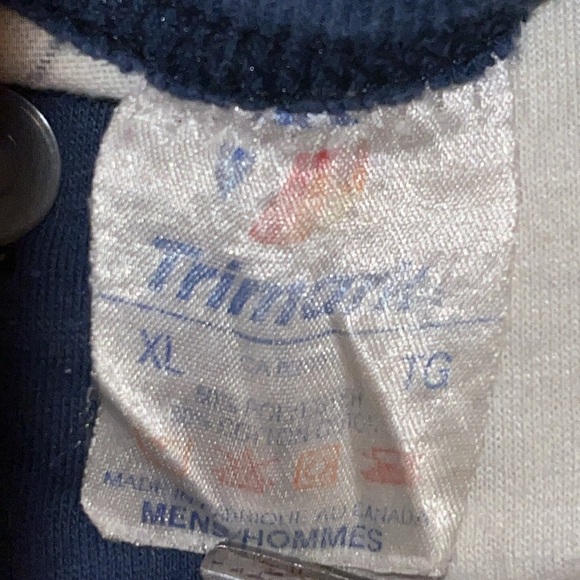 Men’s white and navy blue baseball style half sleeve jersey XL - Picture 5 of 5